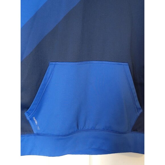 Nike Therma-Fit Hooded Sweatshirt Size XL Blue Pullover Drawstring - Picture 3 of 6